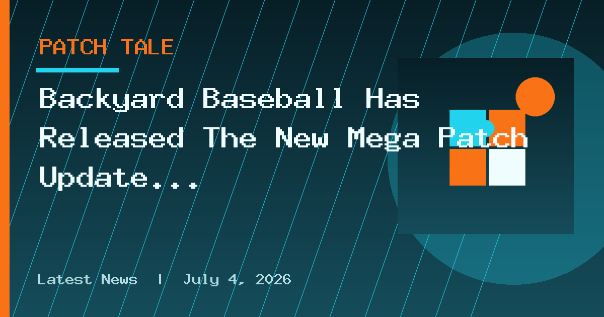 Backyard Baseball Has Released The New Mega Patch Update