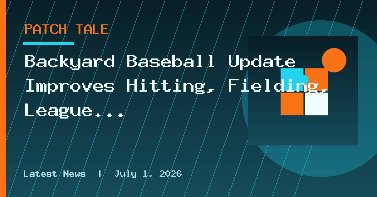 Backyard Baseball Update Improves Hitting, Fielding, League Play and More