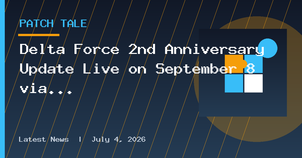 Delta Force 2nd Anniversary Update Live on September 8 via Patch 1.037.117