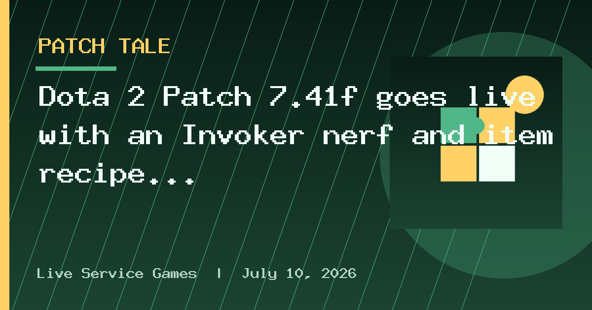 Dota 2 Patch 7.41f goes live with an Invoker nerf and item recipe changes