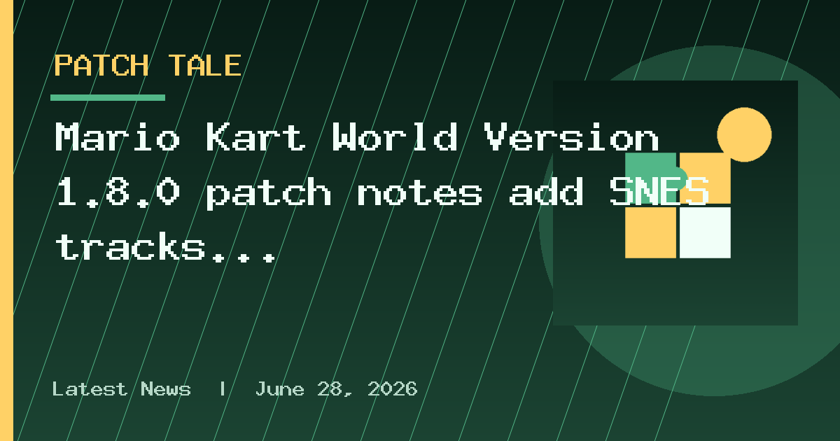 Mario Kart World Version 1.8.0 patch notes add SNES tracks & two Knockout Tours