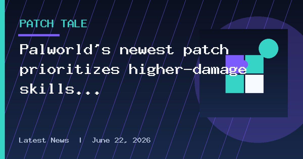 Palworld’s newest patch prioritizes higher-damage skills and fixes numerous bugs