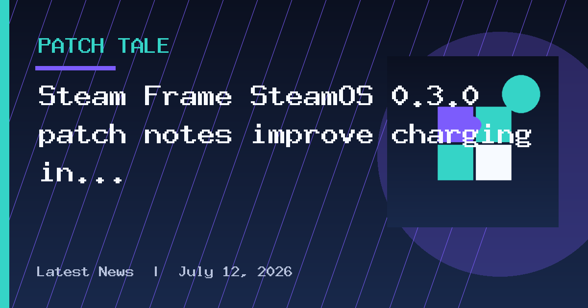 Steam Frame SteamOS 0.3.0 patch notes improve charging in off & sleep modes